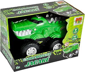 Carrinho Monster Jacaré Luz E Som DM T6329