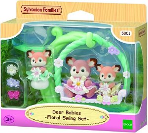 Sylvanian Families Bebês Cervos Conjunto Balanço Floral 5801