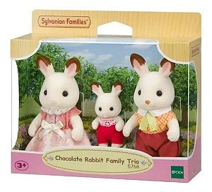 Sylvanian Families Trio Família Dos Coelhos Chocolate 5768