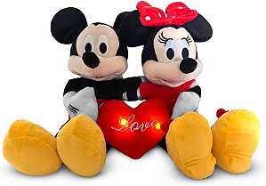 Pelúcia Disney Mickey e Minnie Dia dos Namorados BR2429