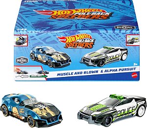 Hot Wheels Pullback Speeders Sortido com 2 Carrinhos Mattel HPR91