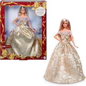 Boneca Barbie Signature Holiday Cabelo Loiro Mattel JBH95