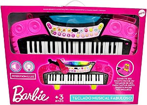 Barbie Teclado Musical Fabuloso Infantil Fun F0143-6