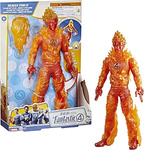 Boneco Marvel F4 Johnny Em Chamas Hasbro G1890