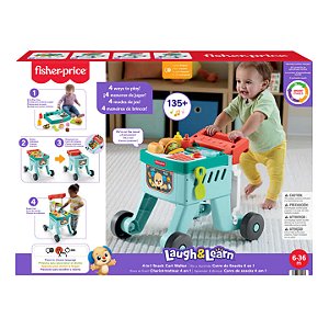 Fisher Price Andador para Bebês Carro de Snacks 4 em 1 JGW95