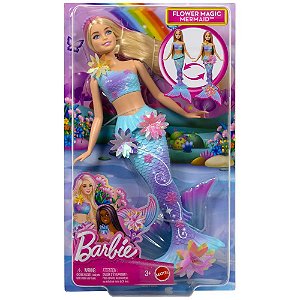 Boneca Barbie Sereia com Transformação de Flor Mattel JDM72