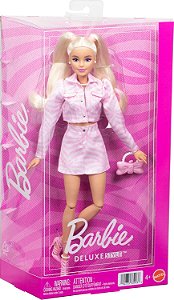 Boneca Barbie Deluxe Style conjunto de cowboy rosa Mattel JJN69
