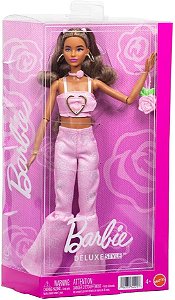 Boneca Barbie Deluxe Style top rosa e jeans Mattel JJN72