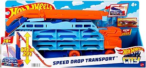 Hot Wheels City Transporter Com Rampa De Descida Extensível Mattel HDY92