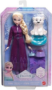 Boneca Disney Frozen Elsa com Bebê Urso Polar Mattel JFG16