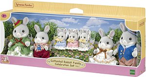 Sylvanian Families Família dos Coelhos Cauda de Algodão Kit de Celebração 5863