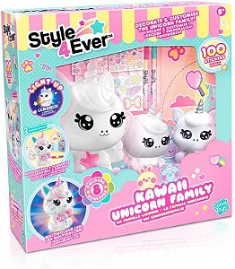 Fun Decore sua Luminária Família Unicórnio Kawaii F0257-0