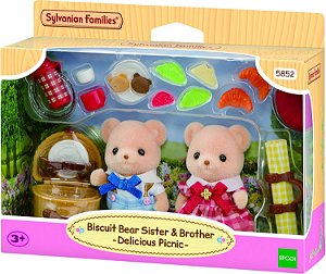 Sylvanian Families Irmã & Irmão Urso Biscoito Epoch 5852