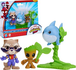 Marvel Spidey Marvel’s Rocket, Groot e Jeff the Land Shark Hasbro G3045