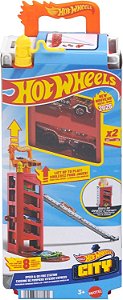 Hot Wheels City, Elevador, Brinquedo com 2 Carrinhos JMJ52