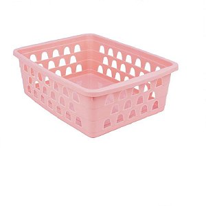 Cesto Multiuso Grande Rosa 25x7x19cm PP 1035 Uninjet
