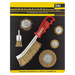 Jogo de Escova de Aço c/ 6 pçs 8ZJ EDA