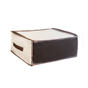 Organizador Guarda Roupa Multiuso Marfim Grande 60x45x30 123Organizei
