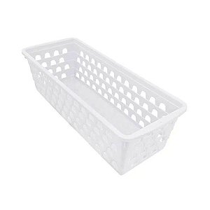 Cesto Multiuso Comprido Retangular Branco 0694 Uninjet