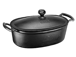 Panela Caçarola Oval 5 Litros em Ferro Fundido Panela Mineira