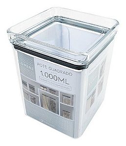 Pote Hermético Lumini Quadrado 1,000 ML 1162 Paramount