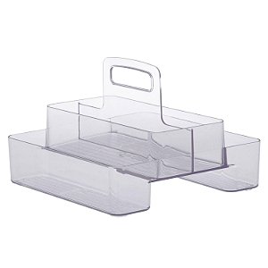 Organizador Duplo Diamond C/ Alça 24x24x18 Cristal 939 Paramount
