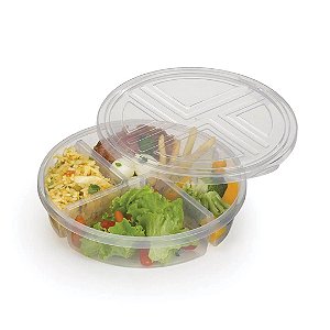 Marmita Conservadora de Alimentos 4 Divisórias 22x5CM Premier Natural Nitron