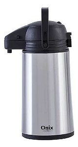 Garrafa Térmica Inox Ampola De Vidro 1 Litro Com Bomba 1254 Paramount