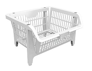 Cesto Prático Expositor Plástico Branco 42502 Presto