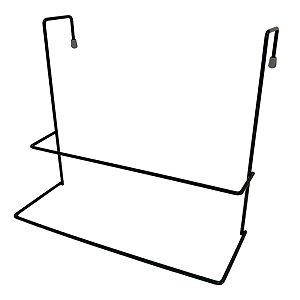 Porta Toalha Suporte Duplo Toalheiro Box De Banheiro Preto 1702 Madefer