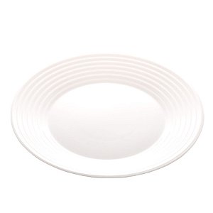 Prato Raso de Vidro Opalino Harena Branco 25cm 5861 Lyor
