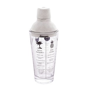 Coqueteleira de Vidro  420ml Com Tampa de Aço Inox Coimbra