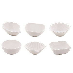 Petisqueira de Porcelana Diversos Formatos e Tamanhos 8608 Lyor