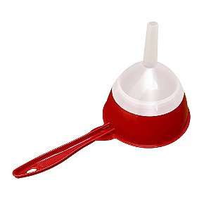 Peneira Coador Funil 2 Em 1 Cozinha  26x13Cm  Plástico Keita