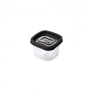 Pote de Plástico Multiuso Quadrado 200 ml Clic Com Tampa