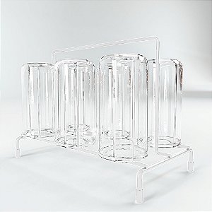 Suporte Para 6 Copos de Bancada Otimizee Branco 1127FPA01.0005 Dicarlo