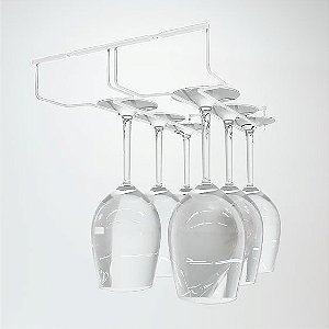 Suporte Fixo Para Taças 2 Espaços  Branco  Otimizee Dicarlo