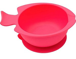 Tigela Bowl Infantil Rosa Bebê Em Silicone Com Ventosa