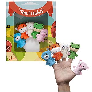 Dedoches Teatrinho Animais Da Fazenda 5 Pçs 10056 Buba