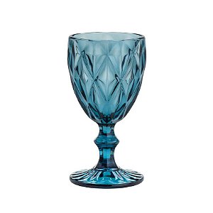 Conjunto Jogo 6 Taças P/ Agua Vidro Sodo-Cálcico Azul 325ML
