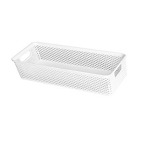 Cesto Organizador Multiuso Decorativo Branco 26x12x9CM