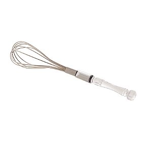 Batedor de Ovos de Aço Inox com Cabo de Plástico Bambu 24cm