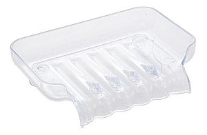 Saboneteira de Plástico Com Ventosas Cascata 13x9,5x3cm