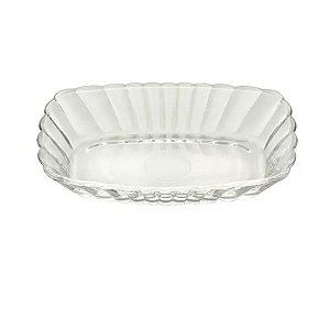 Travessa Em Vidro Retangular Comprida 15,5x10x3cm Lyor