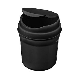 Lixeira de Pia Com Tampa Preta 2,4 Litros 20x15 Cm