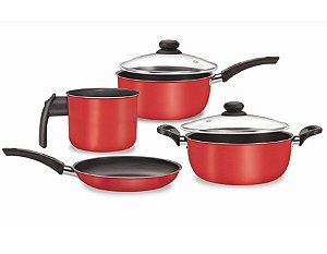 Conjunto Mimo 4 Peças  Vermelho 0.270 Dona Chefa