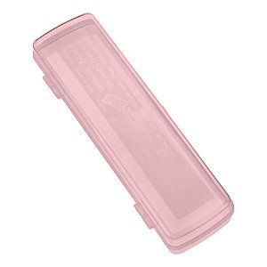 Porta de Escovas de Dentes e Pasta Rosa 23x6x4 Cm
