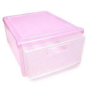 Gaveteiro Organizador Multiuso Modular Rattan Rosa 7,9 L