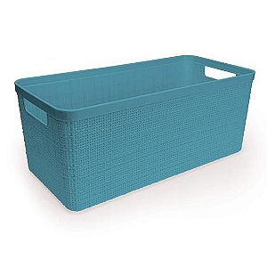 Cesto Organizador Decorativo Multiuso Juta Grande Verde