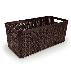 Cesto Organizador Decorativo Multiuso Juta Grande Marrom